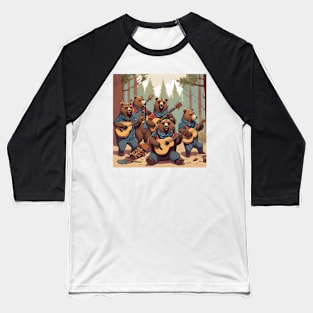 Bear Singing Band Baseball T-Shirt